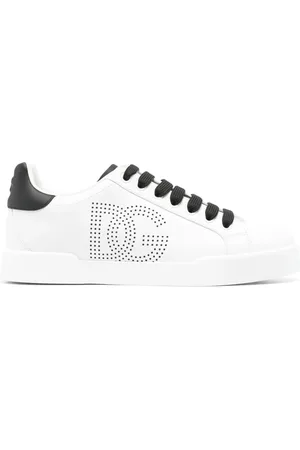 Dolce & Gabbana Portofino Sneakers mit perforiertem Logo