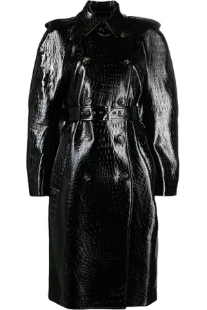 Sportmax Faggi Trenchcoat mit Kroko-Effekt