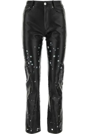 Durazzi Milano Lederhose mit Laser-Cuts