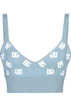 Dolce & Gabbana Cropped-Oberteil mit Logo-Stickerei