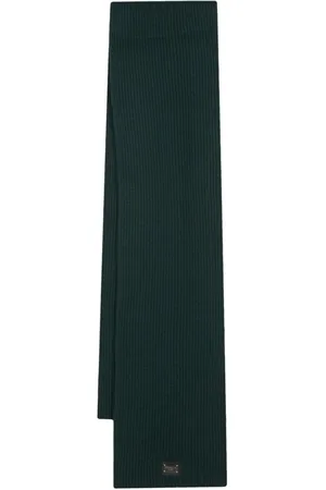 Dolce & Gabbana Gerippter Strickschal mit Logo-Schild