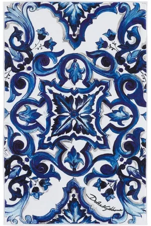Dolce & Gabbana Frottee-Badematte mit grafischem Print