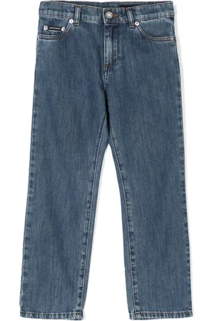 Dolce & Gabbana Straight-Leg-Jeans mit Logo-Schild