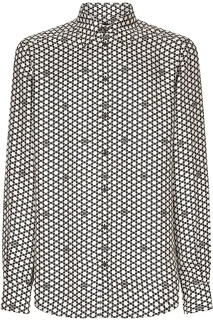 Dolce & Gabbana Seidenhemd mit geometrischem Print
