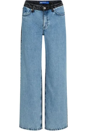 Karl Lagerfeld Halbhohe Jeans in Colour-Block-Optik