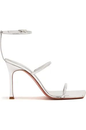 Amina Muaddi Maya Metallic-Sandalen 95mm