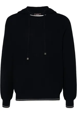 PESERICO SIGN Hoodie mit gestreiften Kanten