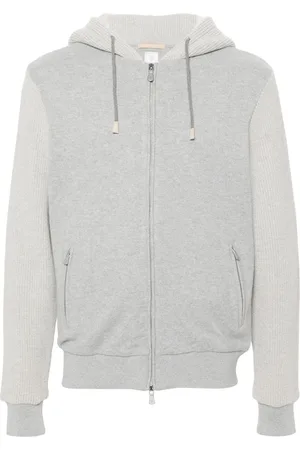 ELEVENTY Hoodie mit Kontrasteinsätzen