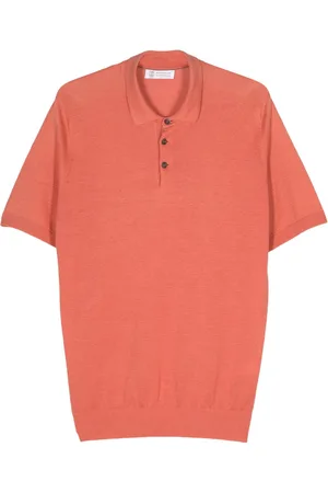 Brunello Cucinelli Fein geripptes Poloshirt