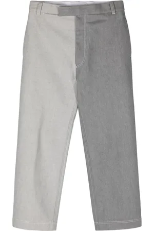 Thom Browne Zweifarbige Straight-Leg-Jeans