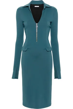 Patrizia Pepe Midikleid mit Logo-Anhänger