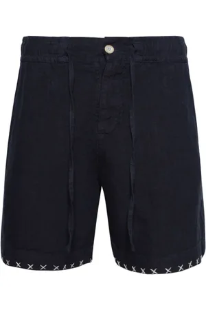 THE ELDER STATESMAN Leinenshorts mit Kontrastnähten