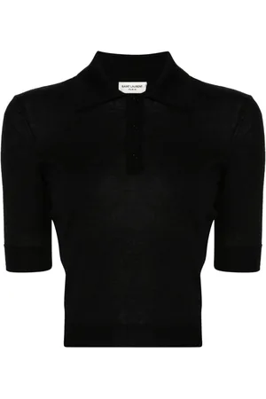 Saint Laurent Poloshirt mit Cassandre-Stickerei