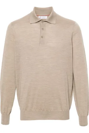 Brunello Cucinelli Fein gestricktes Poloshirt