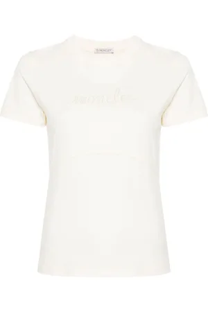 Moncler T-Shirt mit Logo-Stickerei