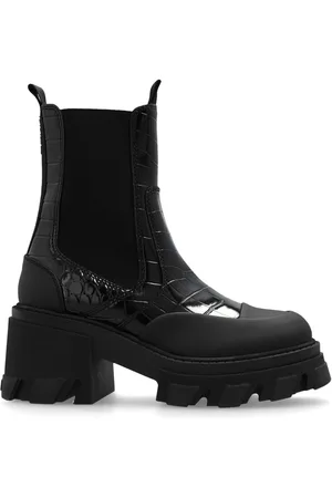 Ganni Stiefeletten mit Kroko-Prägung 80mm