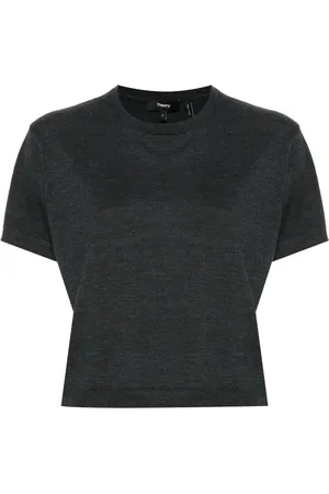 THEORY T-Shirt im Cropped-Design