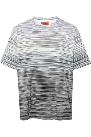 Missoni Gestreiftes T-Shirt mit gummiertem Logo