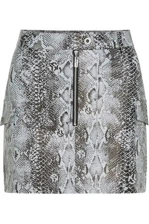 Karl Lagerfeld Faux-Leder-Minirock mit Schlangen-Print