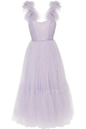 Ana Radu Abendkleid mit Blumenapplikation