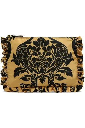 La DoubleJ Gerüschte Clutch mit Cherubs-Print