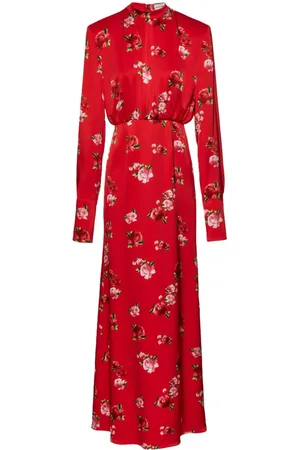 MAGDA BUTRYM Abendkleid aus Seide mit Print