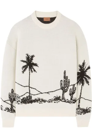 Alanui Gestrickter Pullover mit Desert-Print