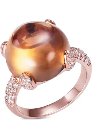 Anabela Chan Sugarloaf Ring aus 18kt Rotgold-Vermeil mit Zitrin