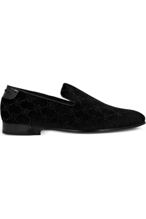 Philipp Plein Loafer aus Samt mit Monogramm