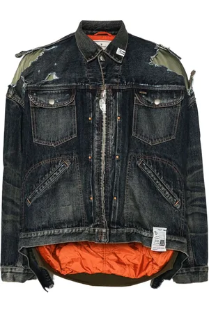 Maison Mihara Yasuhiro Jeansjacke im Layering-Look