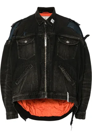 Maison Mihara Yasuhiro Jeansjacke im Layering-Look