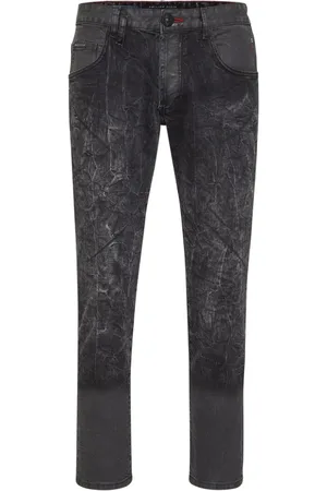 Philipp Plein Halbhohe Skull Skinny-Jeans