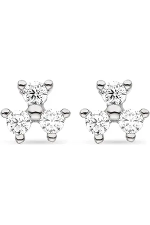 VEYNOU 14kt Fleur Weißgoldohrstecker mit Diamant