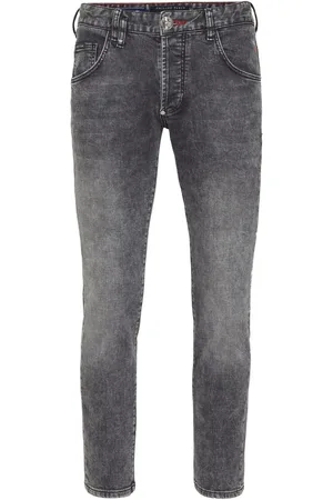 Philipp Plein Halbhohe Skull Skinny-Jeans