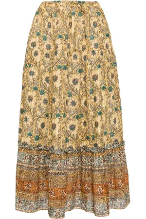 ULLA JOHNSON Rock mit Paige Caspia-Print