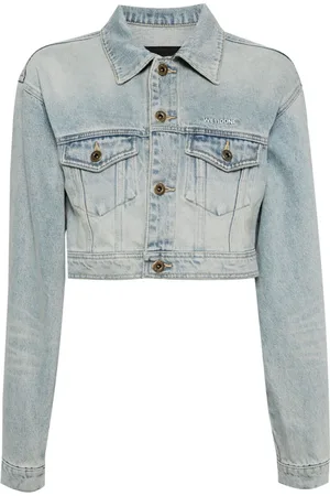 We11 Done Ausgeblichene Jeansjacke