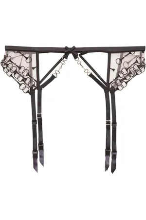 FLEUR DU MAL Strumpfhalter mit Stickerei