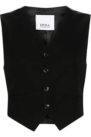 ERIKA CAVALLINI Einreihige Cropped-Weste