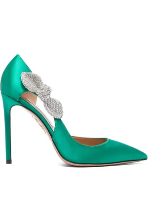 Aquazzura Very Bow Tie Pumps mit Kristallen 105mm