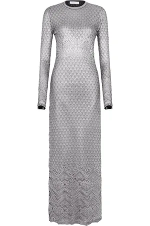 Paco rabanne Maxikleid im Metallic-Look