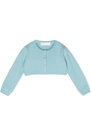 COLORICHIARI Cardigan mit Kristallknöpfen