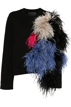 LOULOU Sweatshirt mit Federn