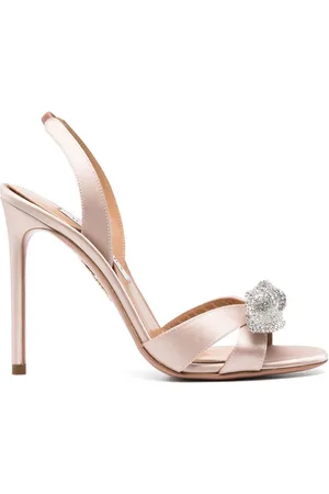 Aquazzura Very Bow Tie Sandalen mit Kristallen 105mm