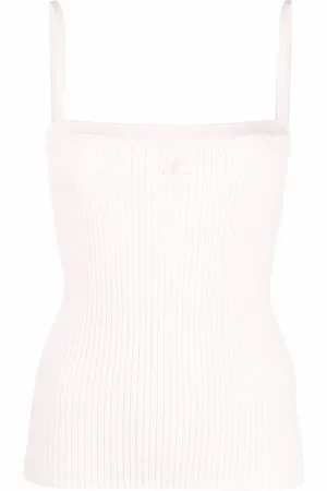 Courrèges Tanktop mit Logo-Stickerei