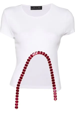 LOULOU T-Shirt mit Kristallen