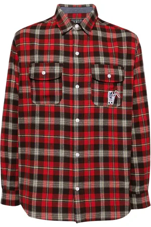 Billionaire Boys Club Kariertes Hemd mit Logo-Print