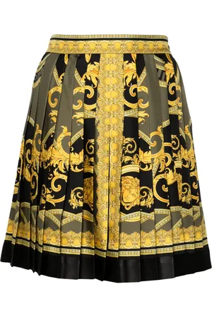 VERSACE La Coupe des Dieux Seidenrock mit Falten