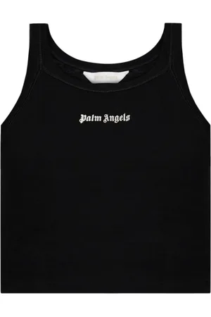 Palm Angels Geripptes Trägershirt mit Logo