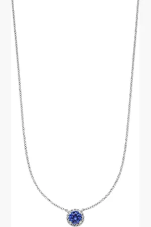 VEYNOU 14kt Ava Weißgoldhalskette mit Saphir