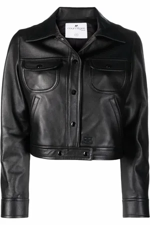 Courrèges Cropped-Lederjacke
